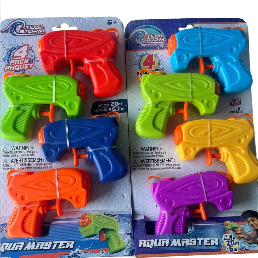 Bundle of 2 Aqua Master Water Blaster 4-Pack - Red, Green, Blue, Orange